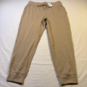 Max & Mia Toast Waffle Knit Jogger Sweatpants Lounge Pants Large
